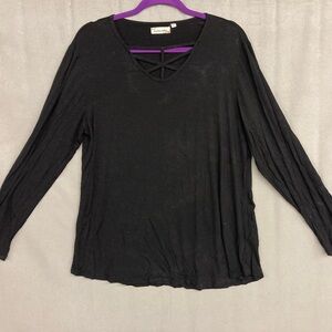 Black Relaxed Long Sleeve Tunic Women’s XL